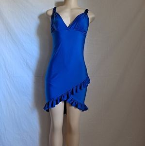 Royal Blue lycra hugging dress